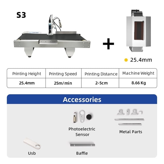 Inkjet Printers With Conveyor Belt All In One For Barcode Expiry Date QR Code Logo Continuous Coding Machine ,Crisp Output