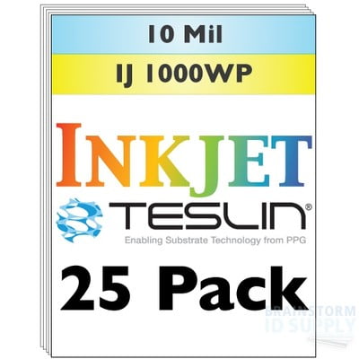 Inkjet Teslin Synthetic Paper For Making PVC-Like ID Cards - 25 Sheets