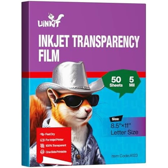 Inkjet Transparency Film 50 Sheets 8.5x11 OHP Overhead Projector Film for DIY Crafting 100% Clear Transparency Paper For Inkjet Printer$$