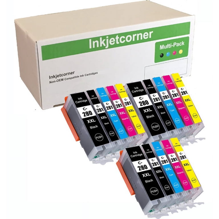 Compatible Ink Cartridge 3-Pack For Canon PGI-280 XXL Black - Fits TR/TS Series Printers