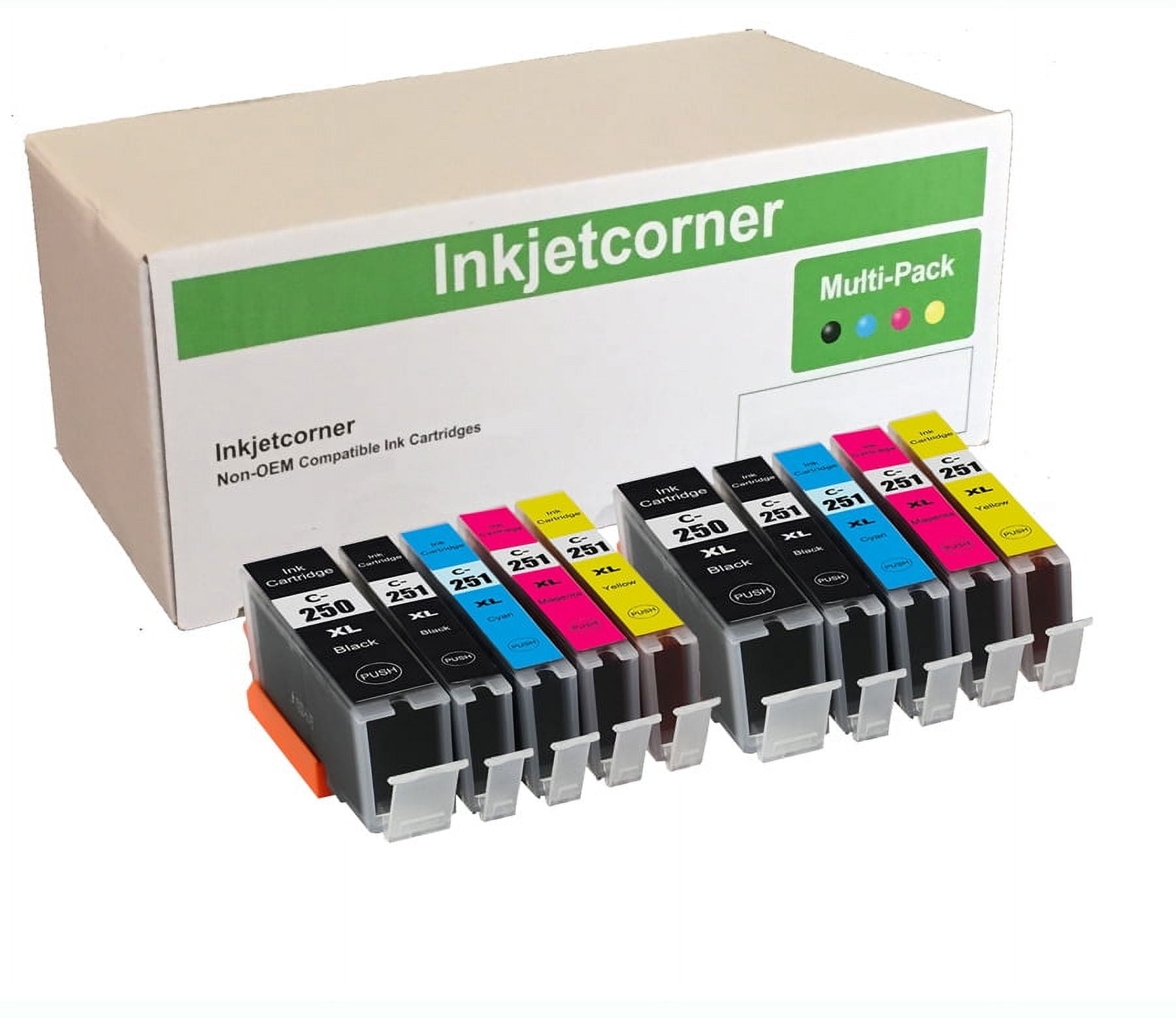 Inkjetcorner Compatible Ink Cartridge Replacement For CLi-221BK CLI-221 For Use With - View #7