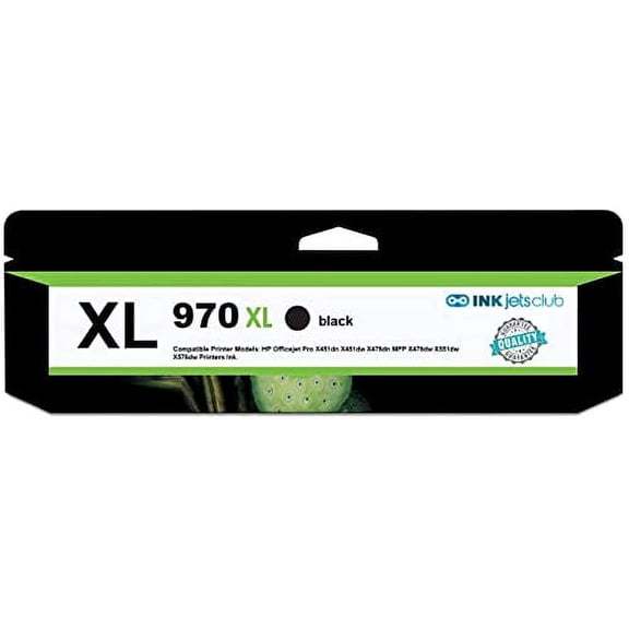 InkjetsClub Compatible Ink Cartridge Replacement for HP 970XL and 971XL Ink. Compatible with Officejet Pro X476dw X576dw X476dn X451dw X551dw X451dn Printers. (Cyan)