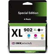 InkjetsClub Compatible Replacement 902XL Inkjet Cartridge for HP 902 Ink to use with OfficeJet Pro 6968 6978 6958 6962 6954 6960 6970 6979 6950 6975 Printer Ink (Black, Cyan, Magenta, Yellow
