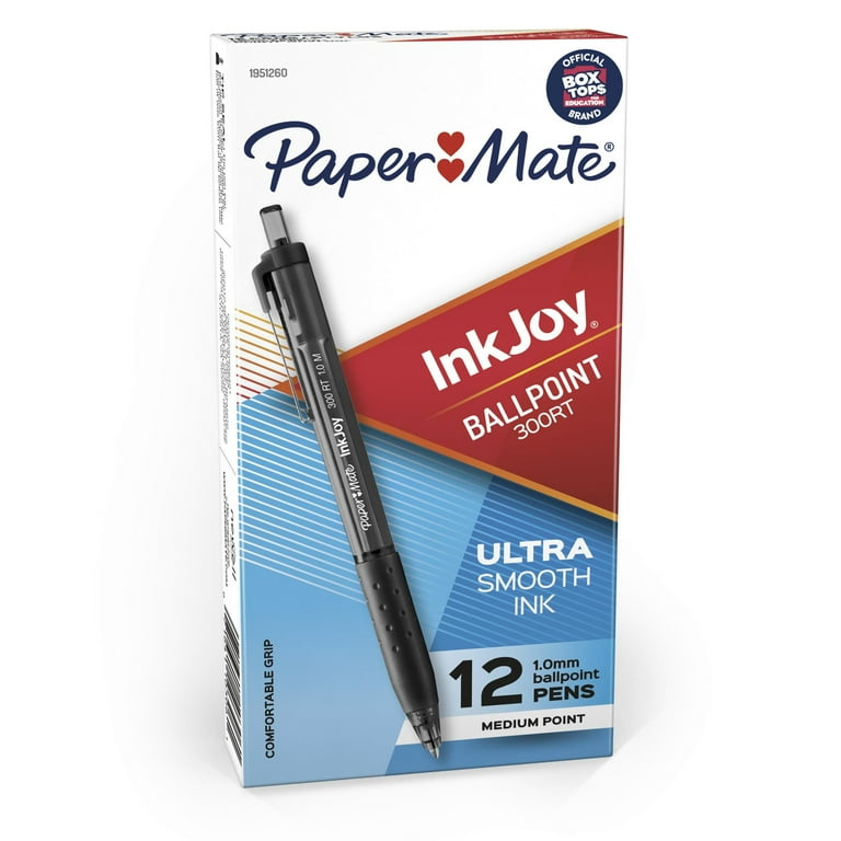InkJoy 300 RT Ballpoint Pen, Retractable, Medium 1 mm, Black Ink, Black Barrel, Dozen InkJoy 300 RT Ballpoint Pen, Retractable, Medium 1 mm, Black Ink, Black Barrel, Dozen