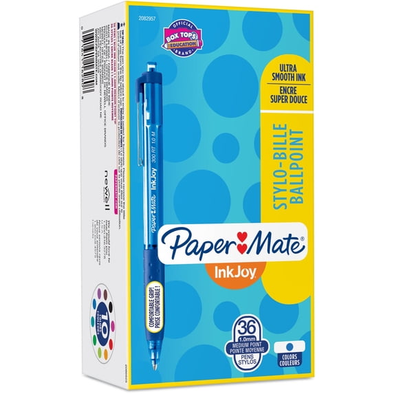 Paper Mate InkJoy 300 RT Retractable Ballpoint Pens Medium Point Blue Ink 24390225
