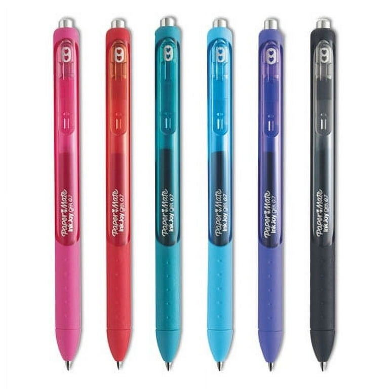 InkJoy Gel Pen, Retractable, Medium 0.7 mm, Assorted Ink and Barrel Colors, 6/Pack