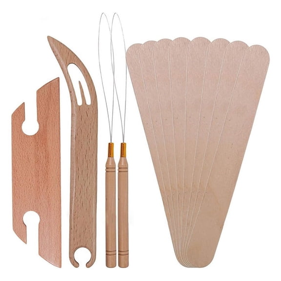 Inkle Weaving Shuttles Set Multifunctional Tool Practical Needle Threader for Enthusiasts Craft Lovers