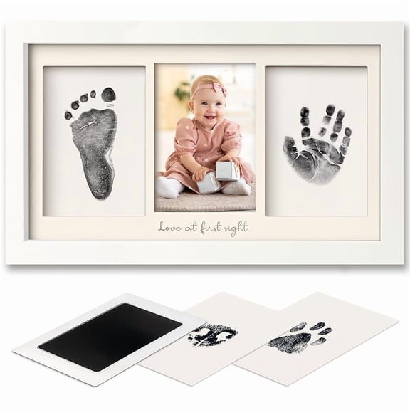 Inkless Hand and Footprint Kit, Boy, Girl, Newborn Keepsake - No Mess Ink Pad for Baby Handprint, Clean Touch Paw Print Kit for Dog Picture Frame,Personalized Baby Christmas Shower Gifts