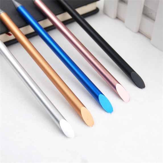 Inkless Metal Pencil Erasable Aluminum Writing Pen Eternal Pen Without Sharpening Reusable Artist Drawing Tool Smooth Alloy Tip Blue