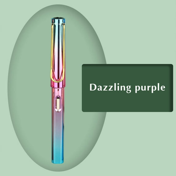 Inkless Metal Pencil with Grip Posture Correction 1-Piece - Replaceable Tip for Writing Drawing Artists s(Purple)