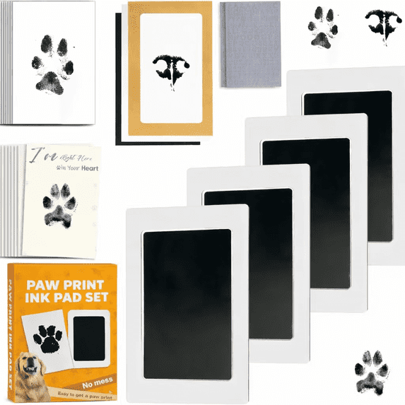 Inkless Paw Print Kit,Dog Paw Print Kit,Dog Nose Print Kit,Clean Touch Ink Pads and Imprint Cards,Pet Paw Print Impression Kit for Dogs Cats Footprint Keepsake