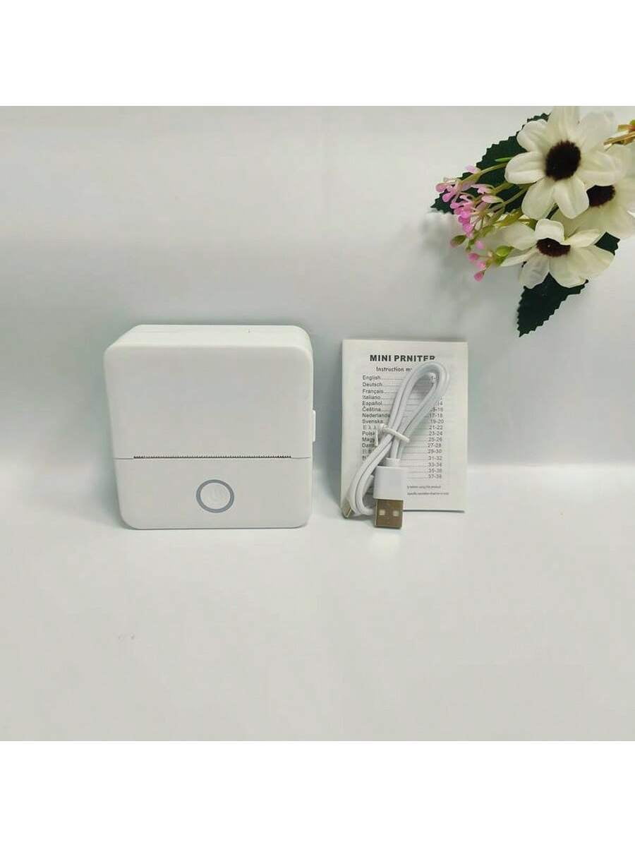 Inkless Phone Thermal Printer - Mini Pocket Wireless Cute Design, Prints Labels, Receipts, Photos for Home, Office