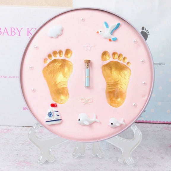 Inkless born Hand Foot Print DIY Kit, Precious Baby Keepsake Souvenir, Ideal Gift For Baby 100 Days, First Birthday And Family Memory Collection Making