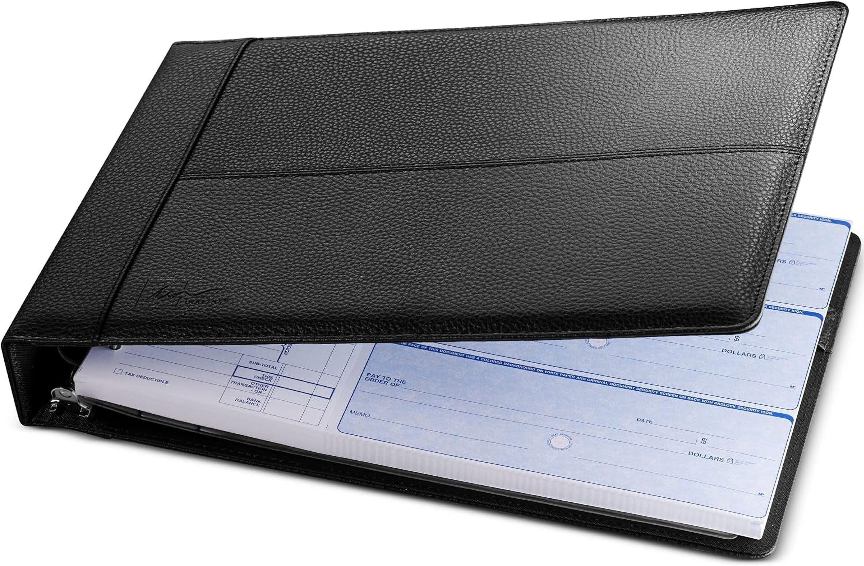 Inkline, Check Binder, 7-Ring, Holds Up to 500 Checks, Black - Walmart.com