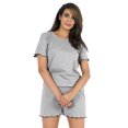 thumbnail image 1 of Inkmeso 2 Pcs Sleepwear Sets For Women Short Sleeve T Shirt & Shorts Loungewear, 1 of 7