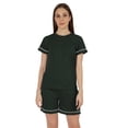 thumbnail image 1 of Inkmeso 2 Pcs Solid Sleepwear Sets For WoMen's Short Sleeve Top And Short Loungewear Set, 1 of 7