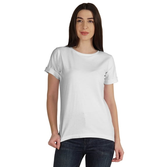 Inkmeso Basic High Low Tshirt For Women Short Sleeve Casual Summer Jersey Tee