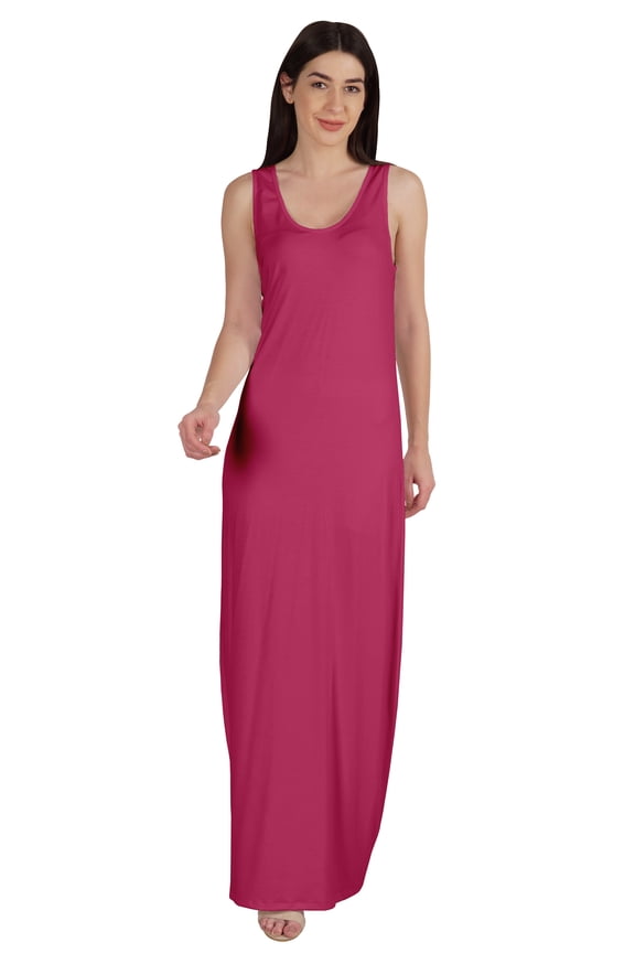 Basics Womens Sleeveless Tank Maxi Dress Casual Summer Everyday Jersey Dress