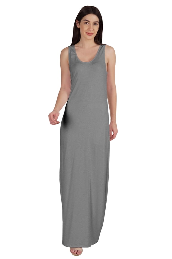 Basics Womens Sleeveless Tank Maxi Dress Casual Summer Everyday Jersey Dress