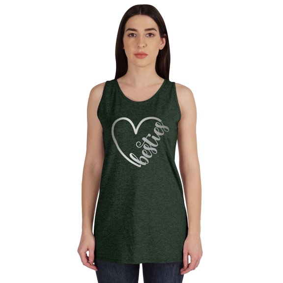 Inkmeso Besties Graphic Best Friends Women Tank Shirts Sleeveless BFF Tee Tops