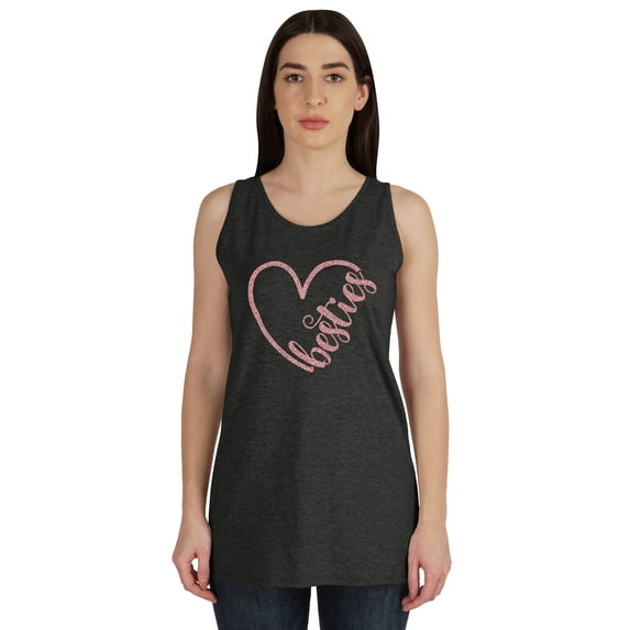 Inkmeso Besties Graphic Best Friends Women Tank Shirts Sleeveless BFF Tee Tops