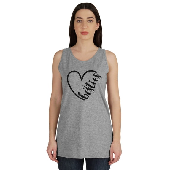 Inkmeso Besties Graphic Best Friends Women Tank Shirts Sleeveless BFF Tee Tops