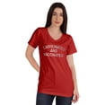 thumbnail image 1 of Inkmeso Caffeinated & Vaccinated Funny Pro-Vaccine Womens Top Cotton T-shirt, 1 of 9