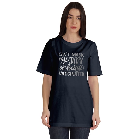 Inkmeso Can't Mask My Joy Of Being Vaccinated Pro Vaccine Womens T-shirt Tops