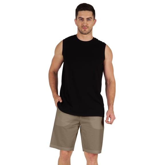 Inkmeso Casual Solid Elastic Waist Shorts For Men Loungewear With Pockets Cotton Short Pants