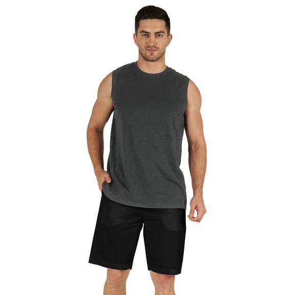 Inkmeso Casual Solid Elastic Waist Shorts For Men Loungewear With Pockets Cotton Short Pants