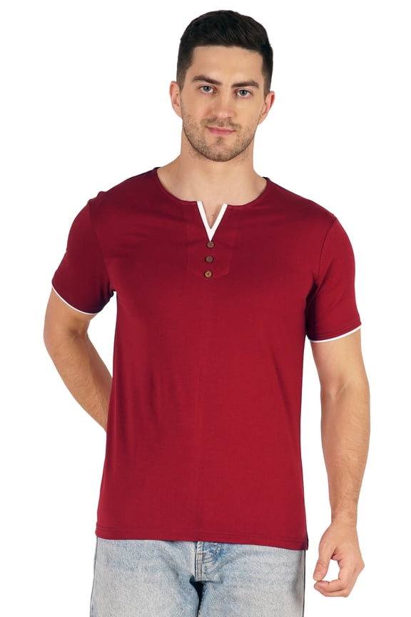 Cotton&nbsp;Half&nbsp;Sleeve&nbsp;Solid&nbsp;Tee-shirt For Men's Slim Fit Casual Summer T-shirts