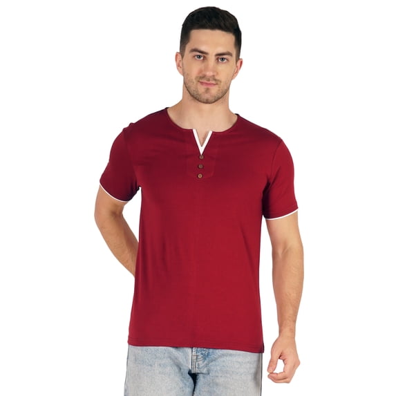 Inkmeso Cotton Half Sleeve Solid Tee-shirt For Men's Slim Fit Casual Summer T-shirts