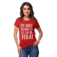 thumbnail image 1 of Inkmeso Crew Neck I'M Only Talking To My Cat Today Graphic Tshirt Short Sleeve, 1 of 8