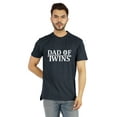 thumbnail image 1 of Inkmeso "Dad of Twins" Graphic Tshirt Cotton Jersey Half Sleeve Shirt for Dads, 1 of 7
