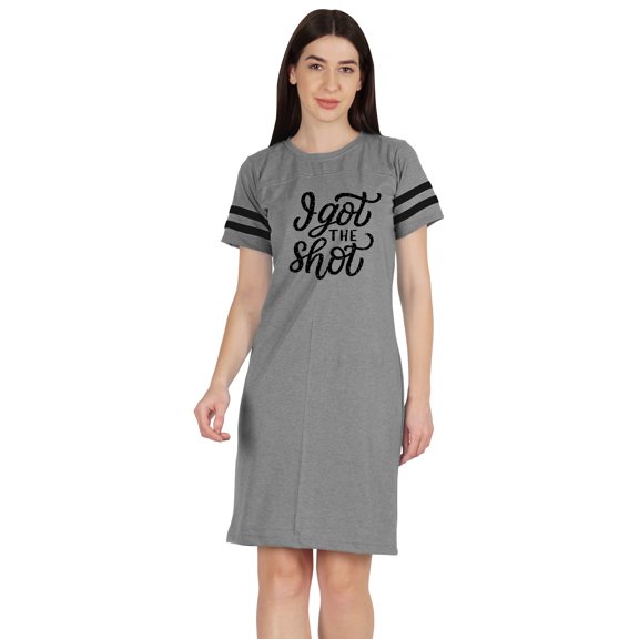 Inkmeso Educated Motivated Vaccinated T-Shirt Funny Pro Vaccine Boat Neck Dress