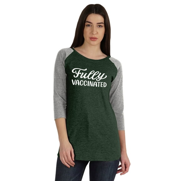 Inkmeso Fully Vaccinated Funny Pro-Vaccine Boat Neck T-shirt For Womens