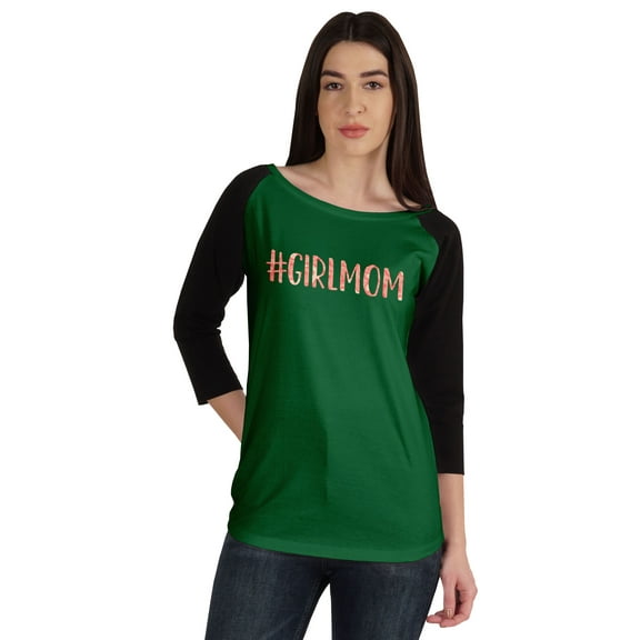 Inkmeso #Girl MomTshirt Tops For Women Cotton Raglan Sleeve Mother Shirt Tee