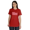 thumbnail image 1 of Inkmeso Good Vibes Only Graphic Tshirt Short Sleeve Women Cotton Tee Casual, 1 of 8