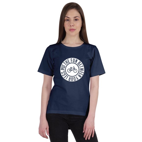 Inkmeso Graphic Novelty Tee for WoMen's Put The Fun Between Your Legs Tshirt Scoop Neck Tee Shirts Top