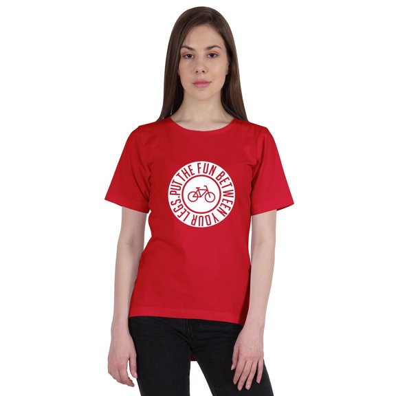 Inkmeso Graphic Novelty Tee for WoMen's Put The Fun Between Your Legs Tshirt Scoop Neck Tee Shirts Top