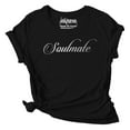 thumbnail image 1 of Inkmeso Graphic Printed Tee Top&nbsp;Soulmate Quote Couple Tshirt For WoMen's Wedding T-Shirt, 1 of 9