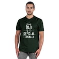 thumbnail image 1 of Inkmeso Graphic "Proud Dad Of Our Official Teenager"Tshirt For Proud Daddy Men's Round Neck Tee Shirt, 1 of 6