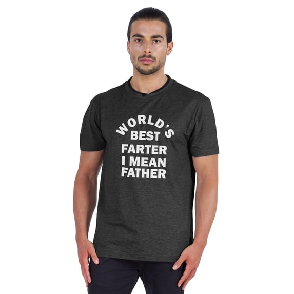 Inkmeso Graphic Quote "World's Best Farter I Mean Father"Tshirt For Best Dad Men's Jersey Shirt
