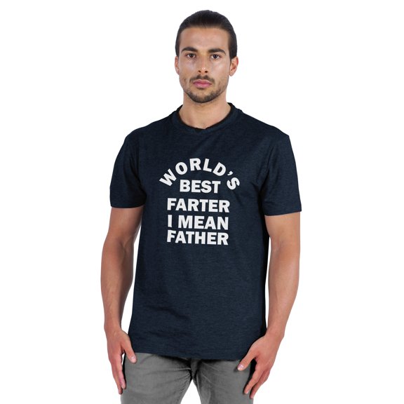 Inkmeso Graphic Quote "World's Best Farter I Mean Father"Tshirt For Best Dad Men's Jersey Shirt