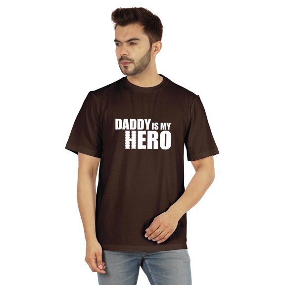 Inkmeso Graphic Tshirt For Men Daddy Is My Hero Tshirt Jersey Tee Shirt Father Day Gift