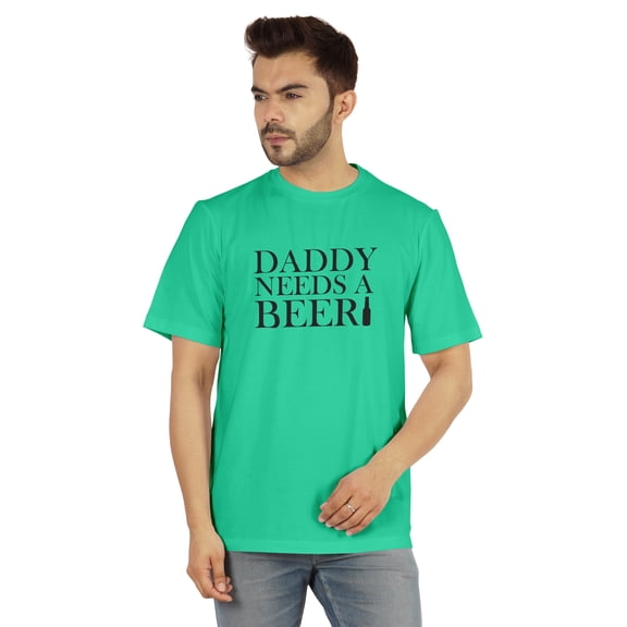 Inkmeso Graphic Tshirt For Men's Daddy Needs A Beer Funny Quotes Dad Drinking Tee Shirt