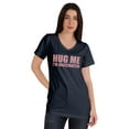 thumbnail image 1 of Inkmeso Hug Me I'm Vaccinated Funny Pro-Vaccine Women Shirt V-neck T-shirt, 1 of 9