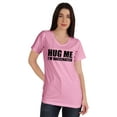 thumbnail image 1 of Inkmeso Hug Me I'm Vaccinated Funny Pro-Vaccine Women Shirt V-neck T-shirt, 1 of 9