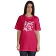 thumbnail image 1 of Inkmeso I Got The Shot Funny Pro-Vaccine Crew Neck T-shirt For Womens, 1 of 8