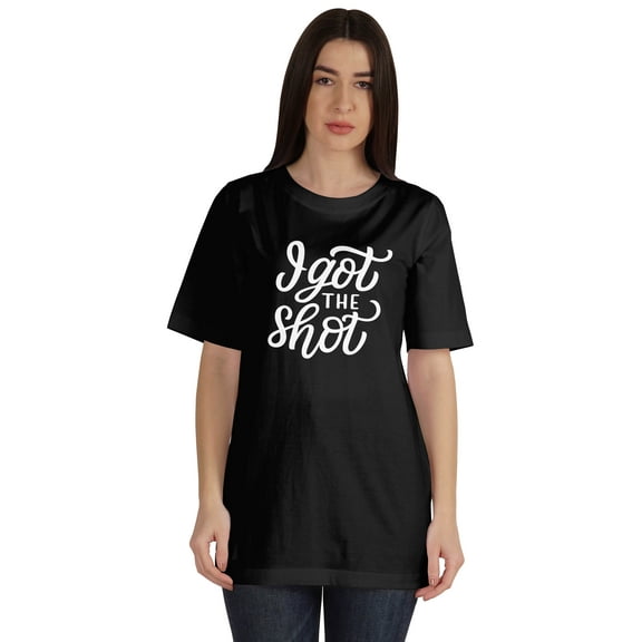Inkmeso I Got The Shot Funny Pro-Vaccine Crew Neck T-shirt For Womens